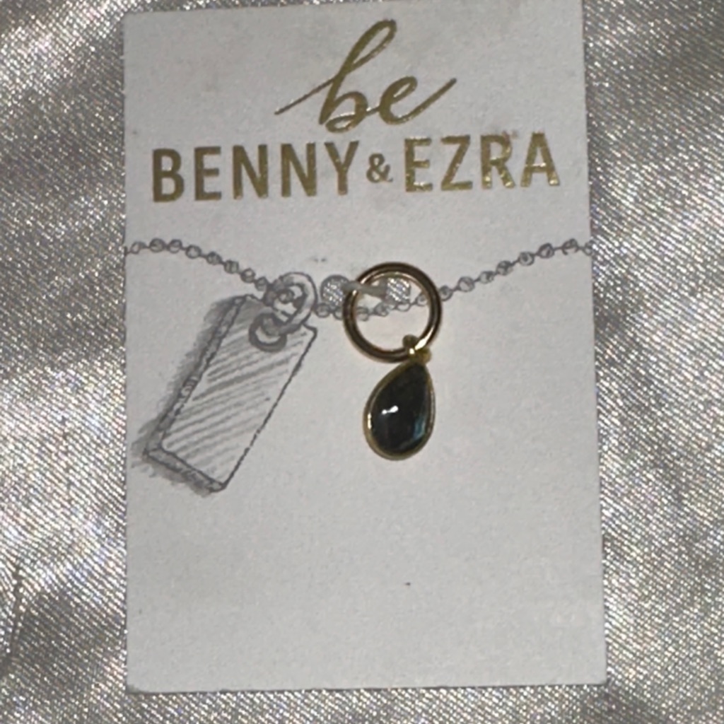 Gold And Black Gemstone Necklace Pendant Only Small Benny And Ezra Be New